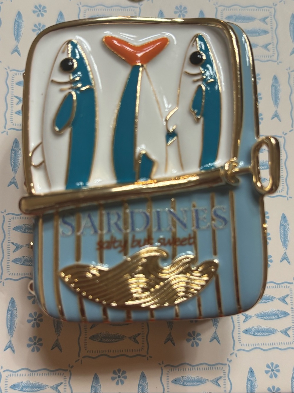 Tin can  sardines hair claw clip- sardines in tin Salty but Sweet claw clip